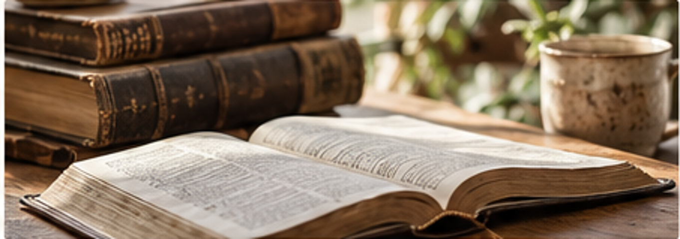 Scholarly books and writing materials